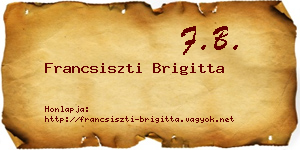 Francsiszti Brigitta névjegykártya